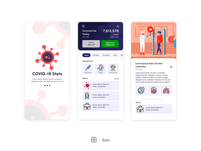 COVID-19 Application app branding design icon illustration logo typography ui ux vector web