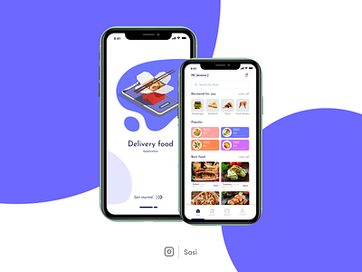 Delivery food Application app application design branding design food food app icon illustration logo typography ui ux vector web