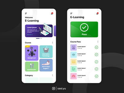 E-Learning animation design app branding branding design design flat minimal ui ux ux ui ux design web