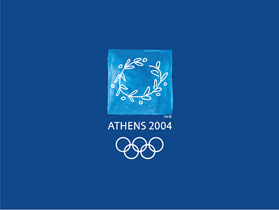 ATHENS 2004 Olympic Games emblem branding graphic design handmade logo handmade print logo