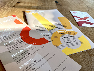 Branding and menus for A TEMPO art bistrot