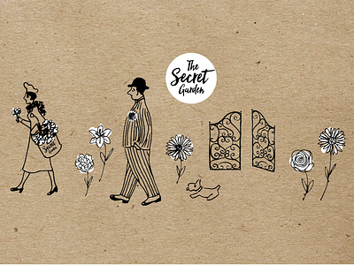 Branding for THE SECRET GARDEN florist branding graphic design illustration