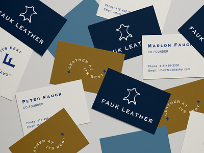 Fauk Leather Business Cards branding design