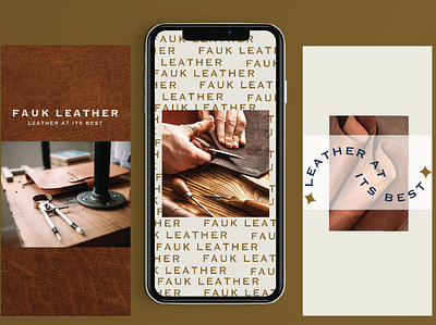 Fauk Leather Social media branding design social media design