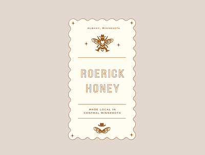 Roerick Honey Label branding design packaging