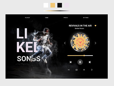 MUSIC PLAYER Ui-009 dailyui dailyui009 design designers graphicdesigner music ui uidesign uidesigner