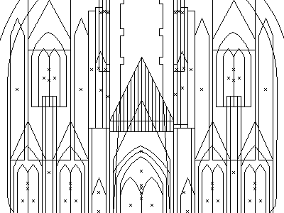 Koelner Dom Cathedral cathedral gowalla outline stamp vector