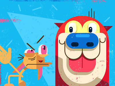 Ren & Stimpy 90s cartoons digital illustration illustration ren hoek renandstimpy stimpson j cat vector you eeeediot