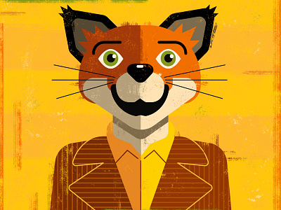 The Fantastic Mr. Fox alan defibaugh books fox wes anderson geometric george clooney illustration movies vector