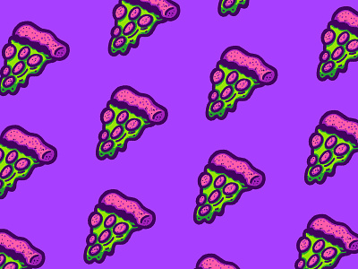 Pizza of my Dreams alan defibaugh food graphic illustration pattern pizza pop art procreate