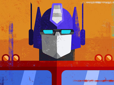 Optimus Prime 80s cartoons autobots digital illustration illustration transformers vector youve got the touch