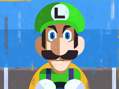 Luigi (Death Stare) illustration mario nintendo vector video game art video games
