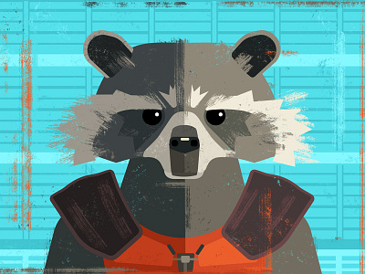 Rocket Raccoon alan defibaugh comics digital illustration gotg guardians of the galaxy illustration marvel movies raccoon vector