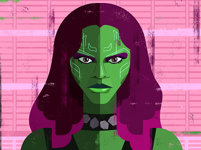 Gamora alan defibaugh comics digital illustration guardians of the galaxy illustration marvel movies vector