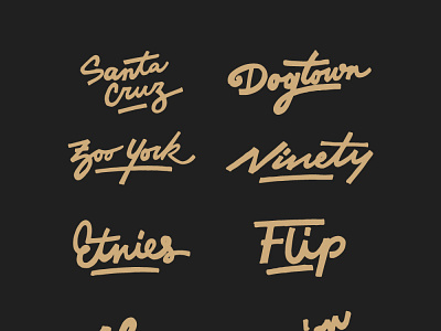Skate brands series custom lettering hand lettering lettering lettering logo logo logodesign typography