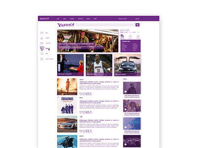 Yahoo re.design interface redesign ui ux webdesign website yahoo