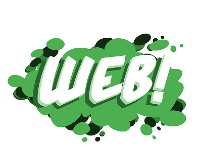 " Web ! " lettering web