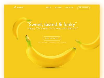 Banana Homepage colors graphic design layout typography webdesign