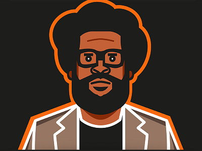 Questlove from the Roots hip hop illustration philadelphy the roots webdesign