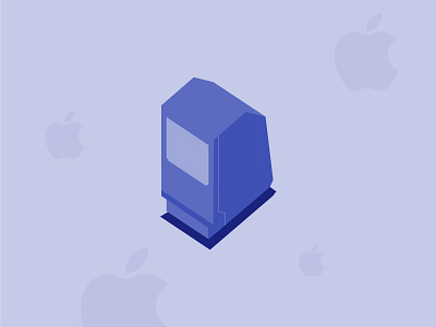 Old Macintosh apple cupertino illustration isometric macintosh webdesign
