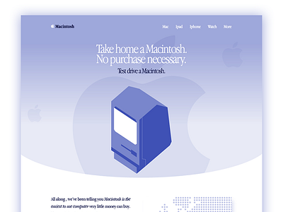 Old Macintosh 1984 Website 1984 apple cupertino illustration isometric macintosh typography webdesign