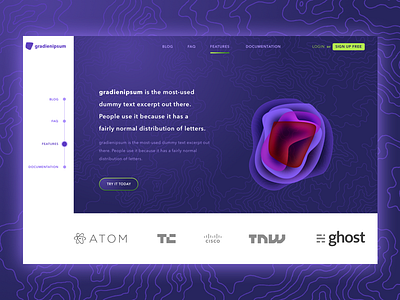 Gradienipsum layout ui ui design webdesign