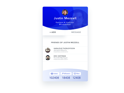 Daily Ui 06 Userprofile dailyui design dinterface utilisateur ui ui design user interface user profile