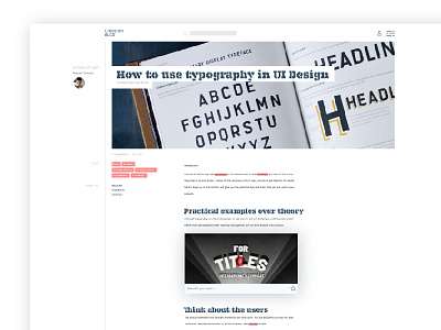 Daily Ui - Blog Post