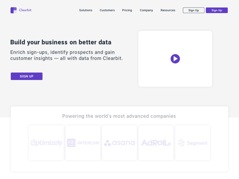 Clearbit Redesign user interface designer user interface design user interface uidesign ui design prototyping prototype wireframing wireframe redesign clearbit