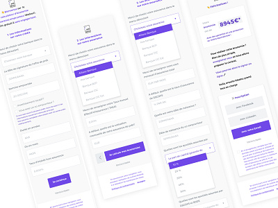 Insurance calculator graphiste layout mobile mobile ui ui ui design ui designer user interface design ux webdesign webdesigner