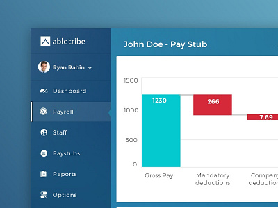 User Interface for payments management blue clean modern ui user interface ux web design