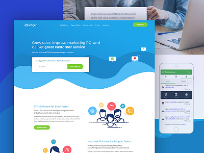 Landing page clean creative design digatal hero icons landingpage technology ui ux