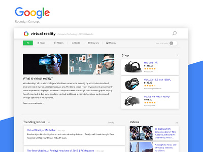 Google Search redesign concept