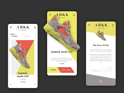 Arkk Copenhagen Shopping App Concept clean creative design ecommerce minimal mobile app mobile ui modern ui