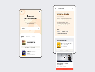 Design Concept for Dictionary app app clean creative design minimal mobile app mobile ui modern simple typography ui ux