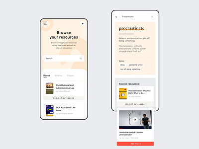 Design Concept for Dictionary app