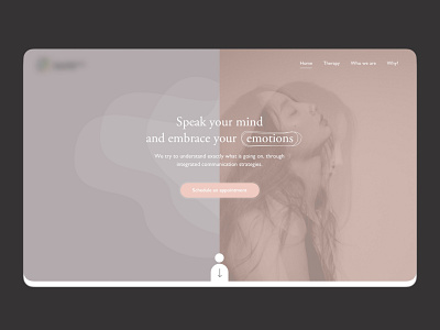 Exploration for mental health company website creative design hero landing page modern typography web design