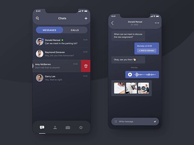 Dark UI vs Light UI app clean dark mode design mobile app modern ui ux