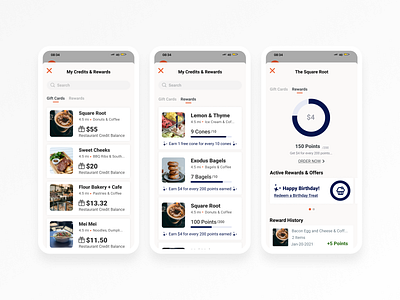 Gift Card and Loyalty Aggregator for Toast TakeOut designlab loyalty mobile mobile app restaurant restaurant app takeout ui ux ux design