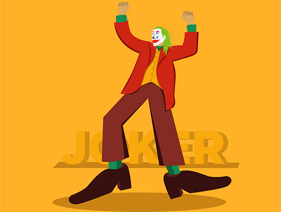 joker 2d art behance branding design dribble flat flat illustration graphic design illustration illustrator joker marketing minimal vector website