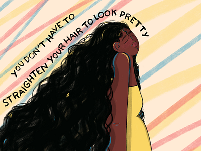 I don't know who needs to hear this but your curls are gorgeous. curls drawing illustration loveyourcurls procreate procreate art women in illustration