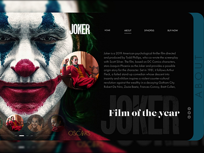 Joker Website UI joker joker movie ui design ux web web design