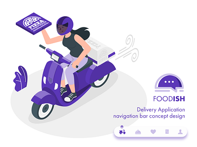 "FOODISH" FOOD DELIVERY APP adobe design food foodish mobile mobile app navigation bar ui ux xd