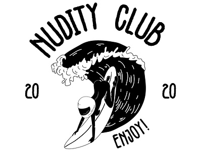NUDITY CLUB artwork artworks biker black white brand design branding club design illustration illustrator nudity vector