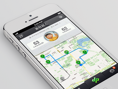 Social APP - User Route app homepage ios iphone5 path route