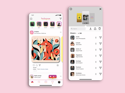 Instagram Redesign adobe xd app design iu ui design uiux ux uxdesign