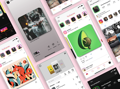 Instagram Redesign adobexd app app design instagram redesign ui uidesign ux uxdesign uxui