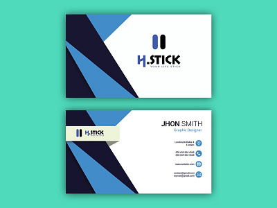 H.STICK Business Card Design branding business business card businesscard cards company design illustrator logo pds photoshop vector