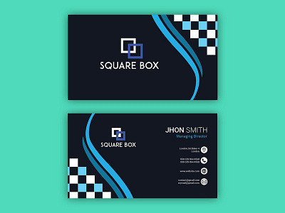 SQUARE BOX Business Card Design by Photoshop branding business business card businesscard cards company design illustrator logo pds photoshop vector