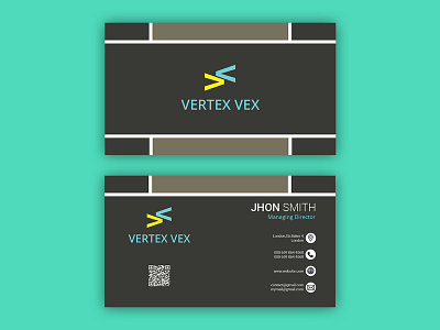 VERTEX VEX Business Card Design by Photoshop branding business business card businesscard cards company design illustrator logo pds photoshop vector